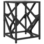 Coffee Table with Black Glass Top 30x30x41 cm Steel - Bargainia.com - 