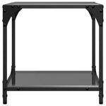 Coffee Table with Black Glass Top 40x40x40 cm Steel - Bargainia.com - 