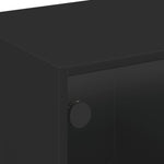 Coffee Table with Glass Doors Black 68x50x42 cm - Bargainia.com - 