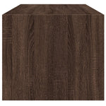 Coffee Table with Glass Doors Brown Oak 102x50x42 cm - Bargainia.com - 
