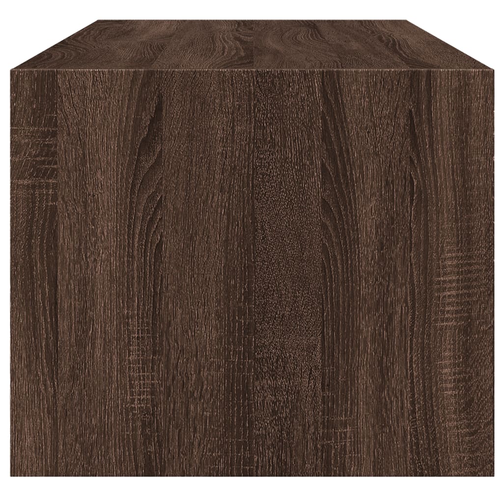 Coffee Table with Glass Doors Brown Oak 102x50x42 cm - Bargainia.com - 