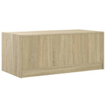 Coffee Table with Glass Doors Sonoma Oak 102x50x42 cm - Bargainia.com - 