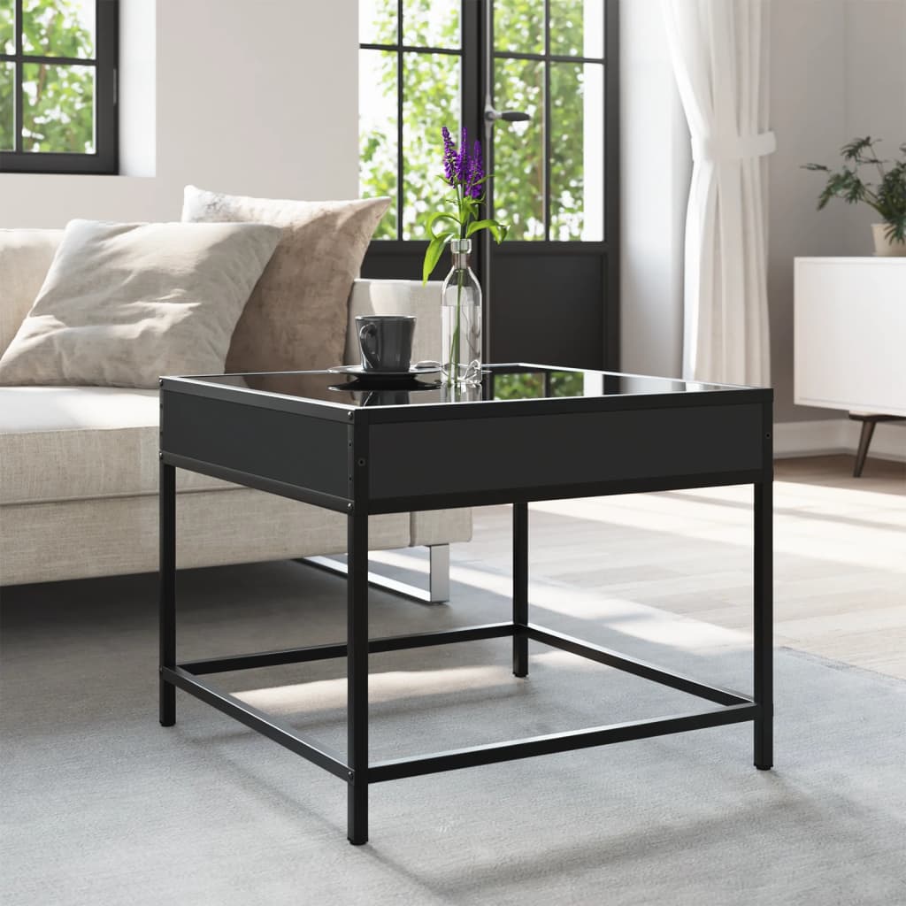 Coffee Table with Infinity LED Black 50x50x41 cm - Bargainia.com - 8721102678547 - 847677