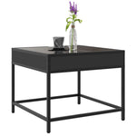 Coffee Table with Infinity LED Black 50x50x41 cm - Bargainia.com - 