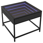 Coffee Table with Infinity LED Black 50x50x41 cm - Bargainia.com - 