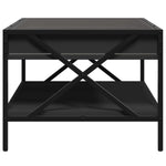 Coffee Table with Infinity LED Black 70x50x38 cm - Bargainia.com - 