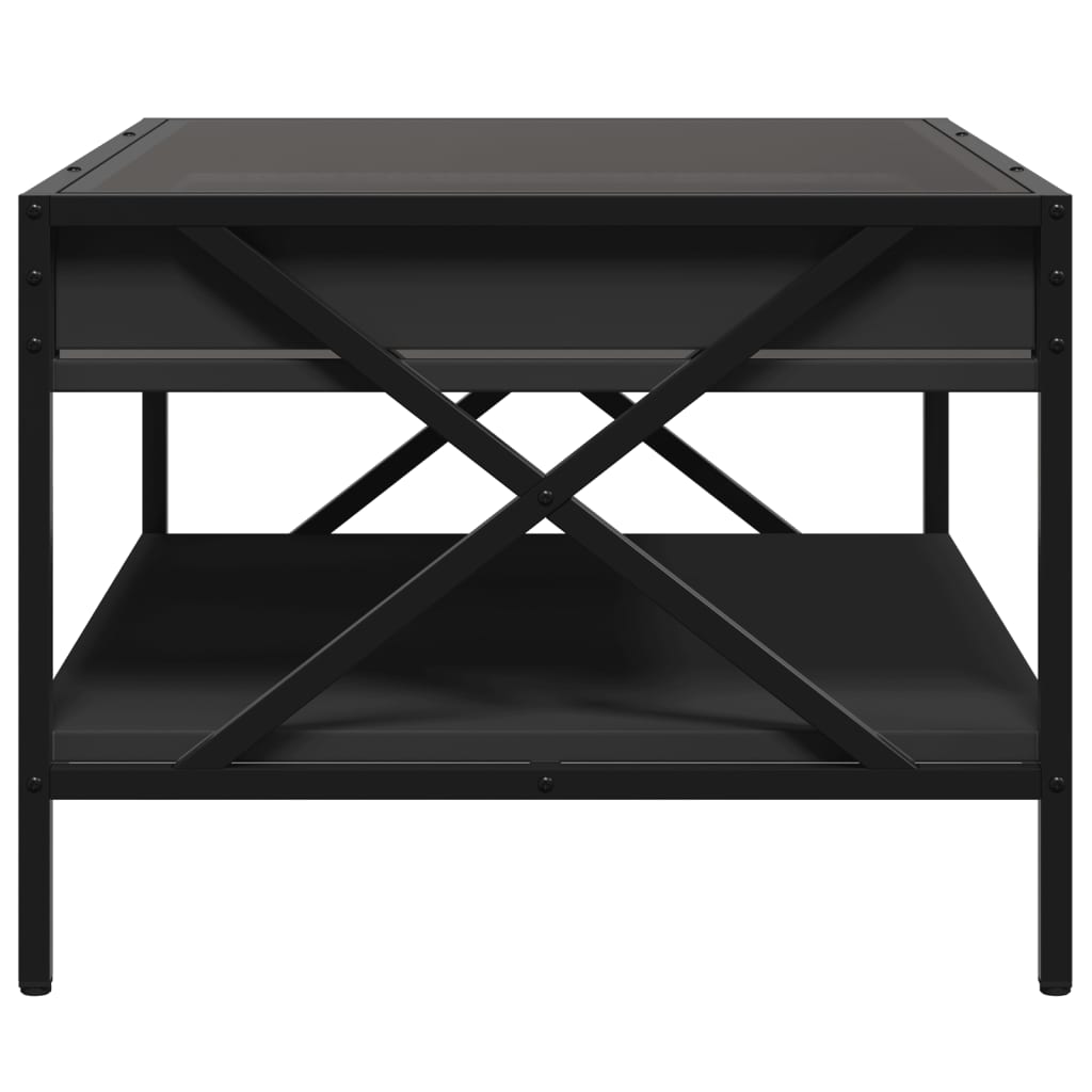Coffee Table with Infinity LED Black 70x50x38 cm - Bargainia.com - 