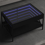 Coffee Table with Infinity LED Black 70x50x38 cm - Bargainia.com - 