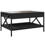 Coffee Table with Infinity LED Black 70x50x38 cm - Bargainia.com - 