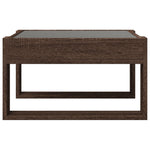 Coffee Table with Infinity LED Brown Oak 50x53x30 cm - Bargainia.com - 