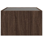 Coffee Table with Infinity LED Brown Oak 70x50x30 cm - Bargainia.com - 