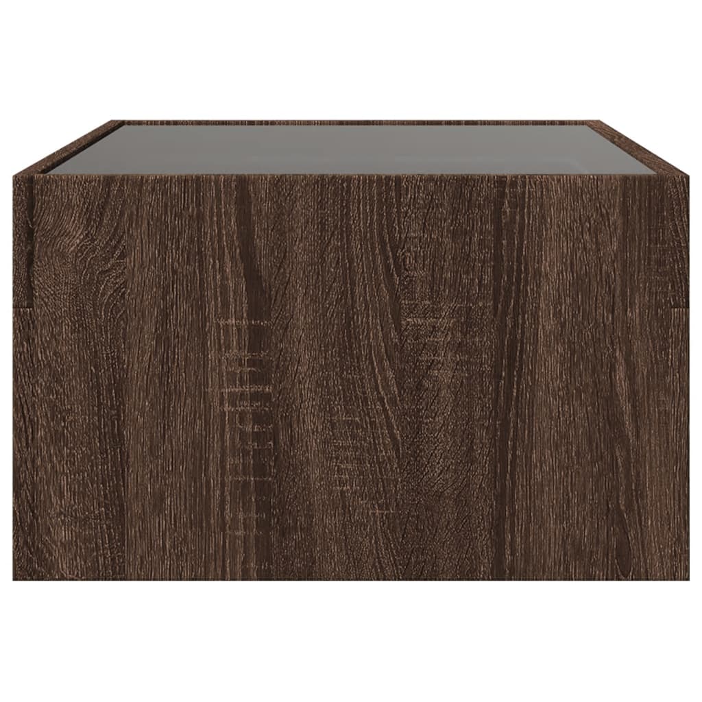 Coffee Table with Infinity LED Brown Oak 70x50x30 cm - Bargainia.com - 8721102677922 - 847615