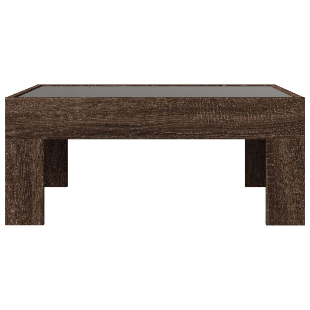 Coffee Table with Infinity LED Brown Oak 70x50x30 cm - Bargainia.com - 8721102677922 - 847615