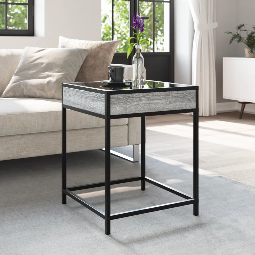Coffee Table with Infinity LED Grey Sonoma 40x40x51 cm - Bargainia.com - 8721102678523 - 847675