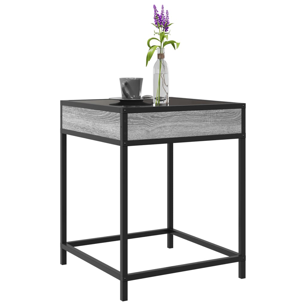 Coffee Table with Infinity LED Grey Sonoma 40x40x51 cm - Bargainia.com - 8721102678523 - 847675