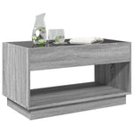 Coffee Table with Infinity LED Grey Sonoma 90x50x50 cm - Bargainia.com - 