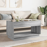 Coffee Table with Infinity LED Grey Sonoma 90x50x50 cm - Bargainia.com - 