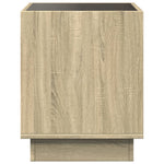 Coffee Table with Infinity LED Sonoma Oak 50x50x50 cm - Bargainia.com - 