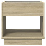 Coffee Table with Infinity LED Sonoma Oak 50x50x50 cm - Bargainia.com - 