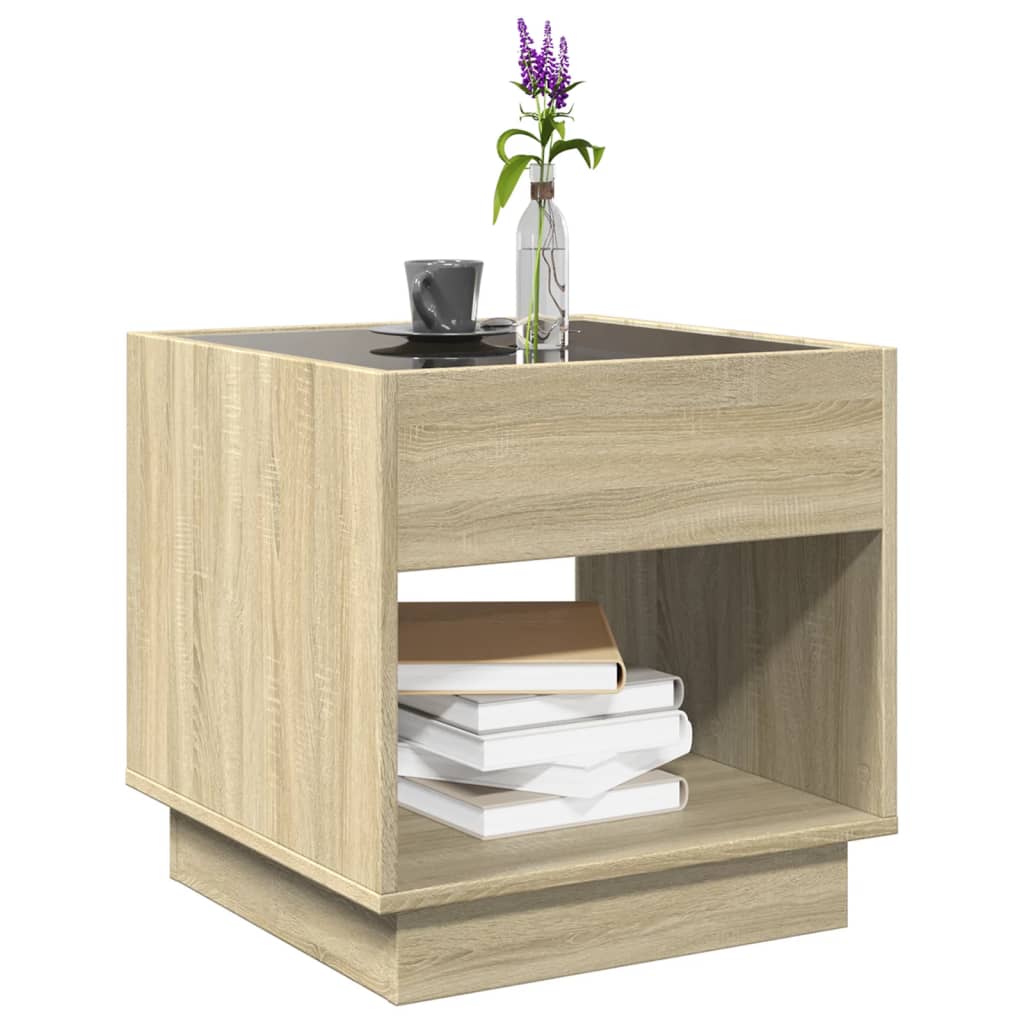 Coffee Table with Infinity LED Sonoma Oak 50x50x50 cm - Bargainia.com - 8721102678301 - 847653