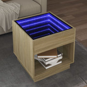 Coffee Table with Infinity LED Sonoma Oak 50x50x50 cm - Bargainia.com - 8721102678301 - 847653