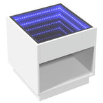 Coffee Table with Infinity LED White 50x50x50 cm - Bargainia.com - 