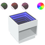 Coffee Table with Infinity LED White 50x50x50 cm - Bargainia.com - 