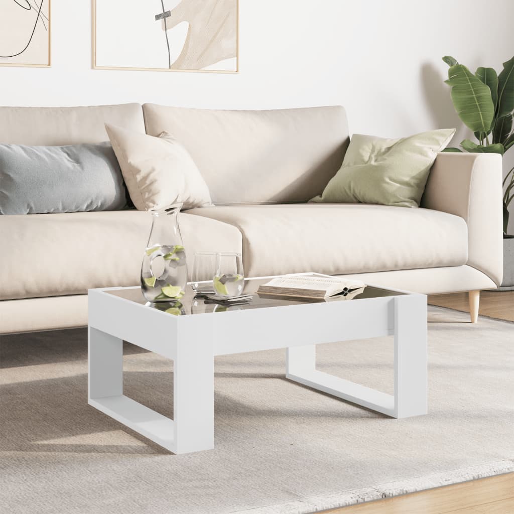 Coffee Table with Infinity LED White 70x53x30 cm - Bargainia.com - 8721102678073 - 847630