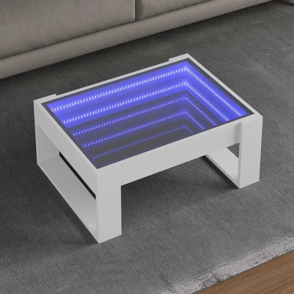 Coffee Table with Infinity LED White 70x53x30 cm - Bargainia.com - 8721102678073 - 847630