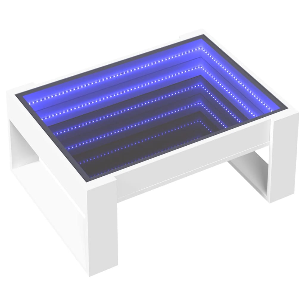 Coffee Table with Infinity LED White 70x53x30 cm - Bargainia.com - 8721102678073 - 847630