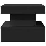 Coffee Table with LED Lights Black 50x50x40 cm - Bargainia.com - 