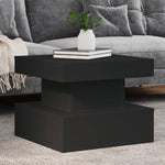 Coffee Table with LED Lights Black 50x50x40 cm - Bargainia.com - 