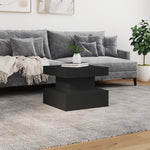 Coffee Table with LED Lights Black 50x50x40 cm - Bargainia.com - 