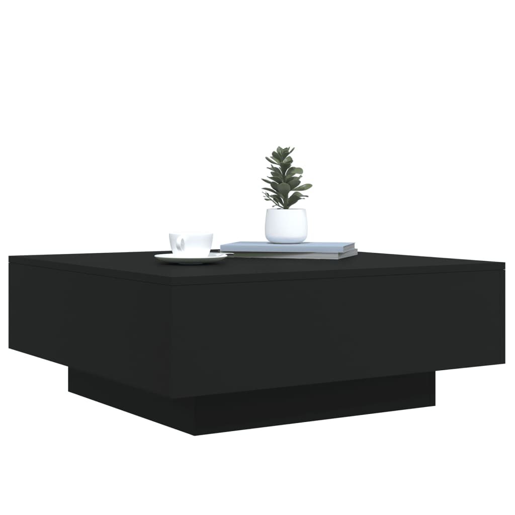 Coffee Table with LED Lights Black 80x80x31 cm - Bargainia.com - 8721012251731 - 836589