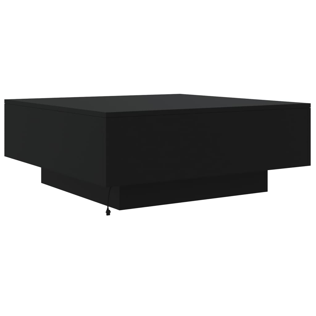 Coffee Table with LED Lights Black 80x80x31 cm - Bargainia.com - 8721012251731 - 836589