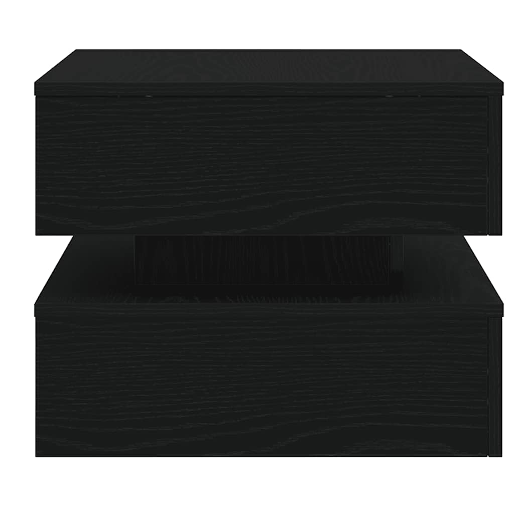 Coffee Table with LED Lights Black Oak 50x50x40 cm - Bargainia.com - 8721158725646 - 862257