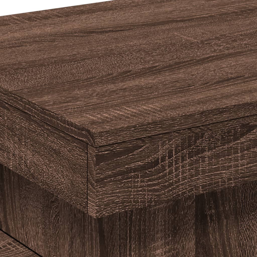 Coffee Table with LED Lights Brown Oak 50x50x40 cm - Bargainia.com - 8721012466159 - 839846