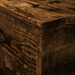 Coffee Table with LED Lights Smoked Oak 50x50x40 cm - Bargainia.com - 