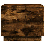 Coffee Table with LED Lights Smoked Oak 50x50x40 cm - Bargainia.com - 