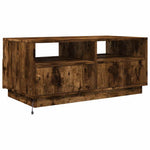 Coffee Table with LED Lights Smoked Oak 90x49x40 cm - Bargainia.com - 