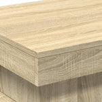 Coffee Table with LED Lights Sonoma Oak 50x50x40 cm - Bargainia.com - 