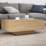 Coffee Table with LED Lights Sonoma Oak 85x55x31 cm - Bargainia.com - 
