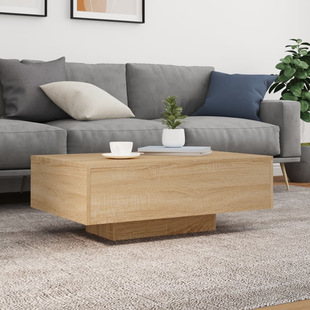 Coffee Table with LED Lights Sonoma Oak 85x55x31 cm - Bargainia.com - 8721012251953 - 836611