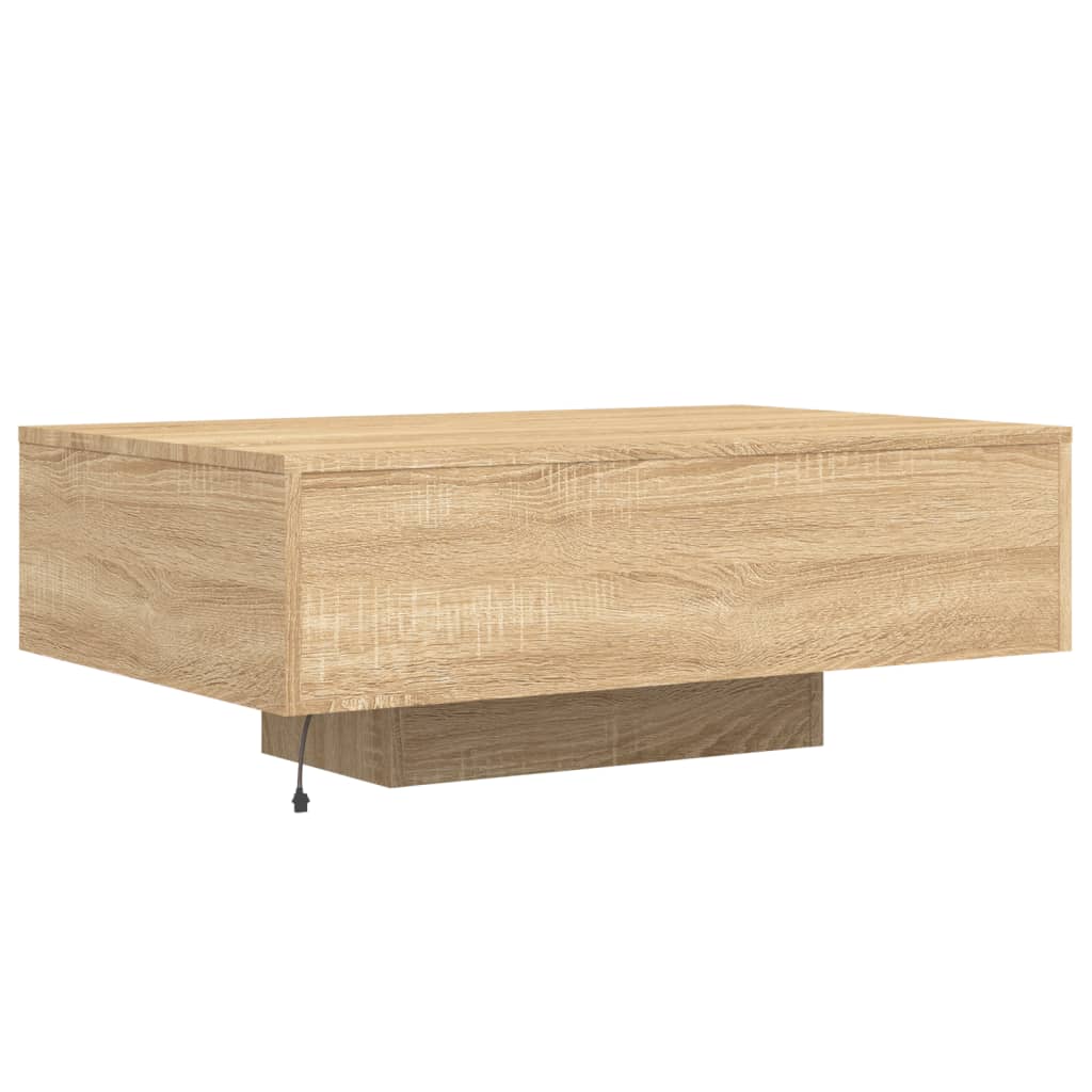 Coffee Table with LED Lights Sonoma Oak 85x55x31 cm - Bargainia.com - 8721012251953 - 836611