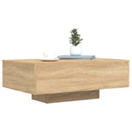 Coffee Table with LED Lights Sonoma Oak 85x55x31 cm - Bargainia.com - 