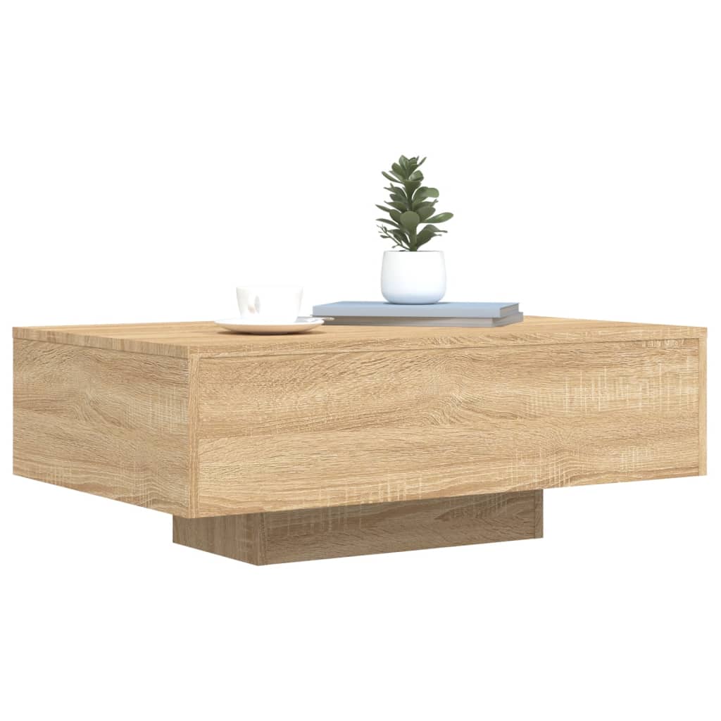 Coffee Table with LED Lights Sonoma Oak 85x55x31 cm - Bargainia.com - 8721012251953 - 836611