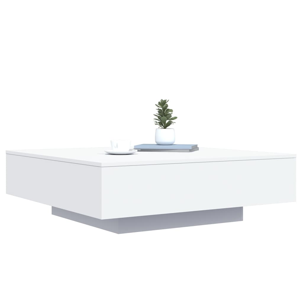 Coffee Table with LED Lights White 100x100x31 cm - Bargainia.com - 8721012251861 - 836602