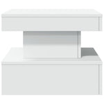 Coffee Table with LED Lights White 50x50x40 cm - Bargainia.com - 