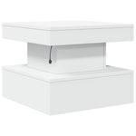 Coffee Table with LED Lights White 50x50x40 cm - Bargainia.com - 