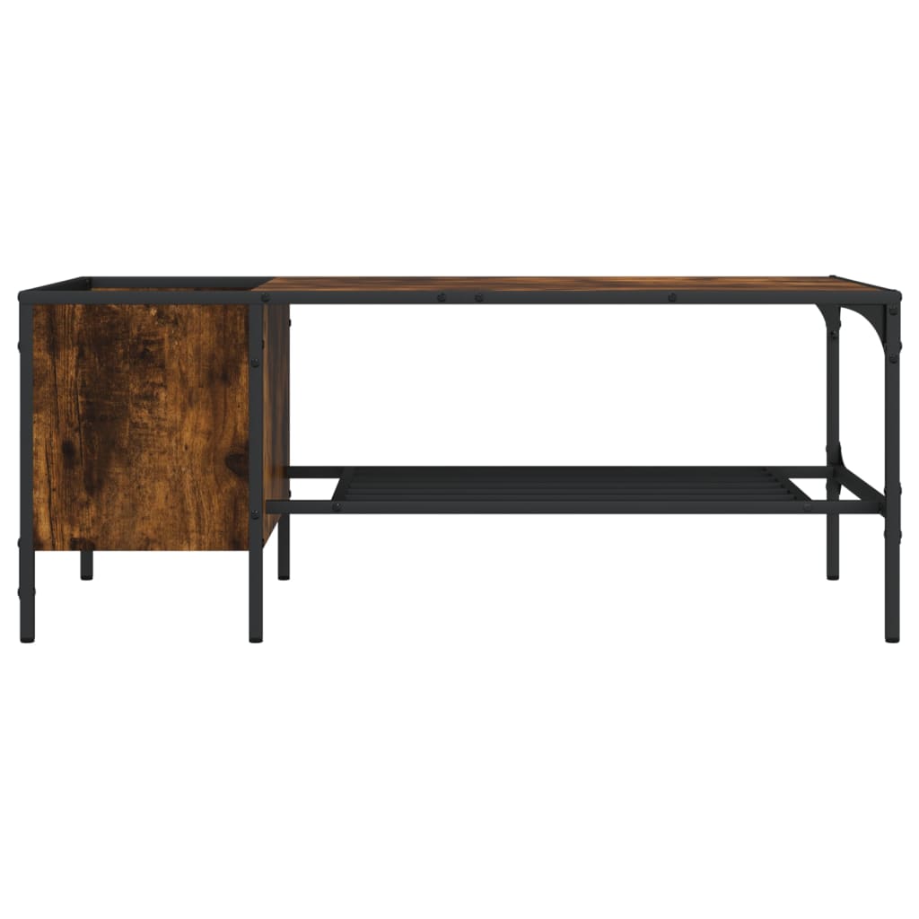 Coffee Table with Rack Smoked Oak 100x51x40 cm Engineered Wood - Bargainia.com - 8721012195165 - 837734